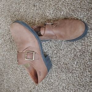 VTG Azaleia Mary Jane Shoes Brown Leather Buckle Chunky Women's Size 8.5